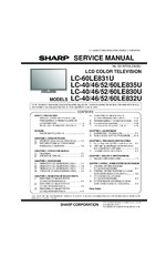 SHARP LC46LE835U Service Guide