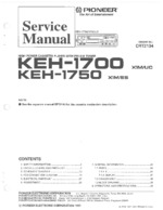 PIONEER KEH1700 OEM Service