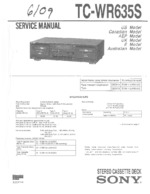 SONY TCWR635S OEM Service