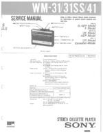 SONY WM-31 OEM Service